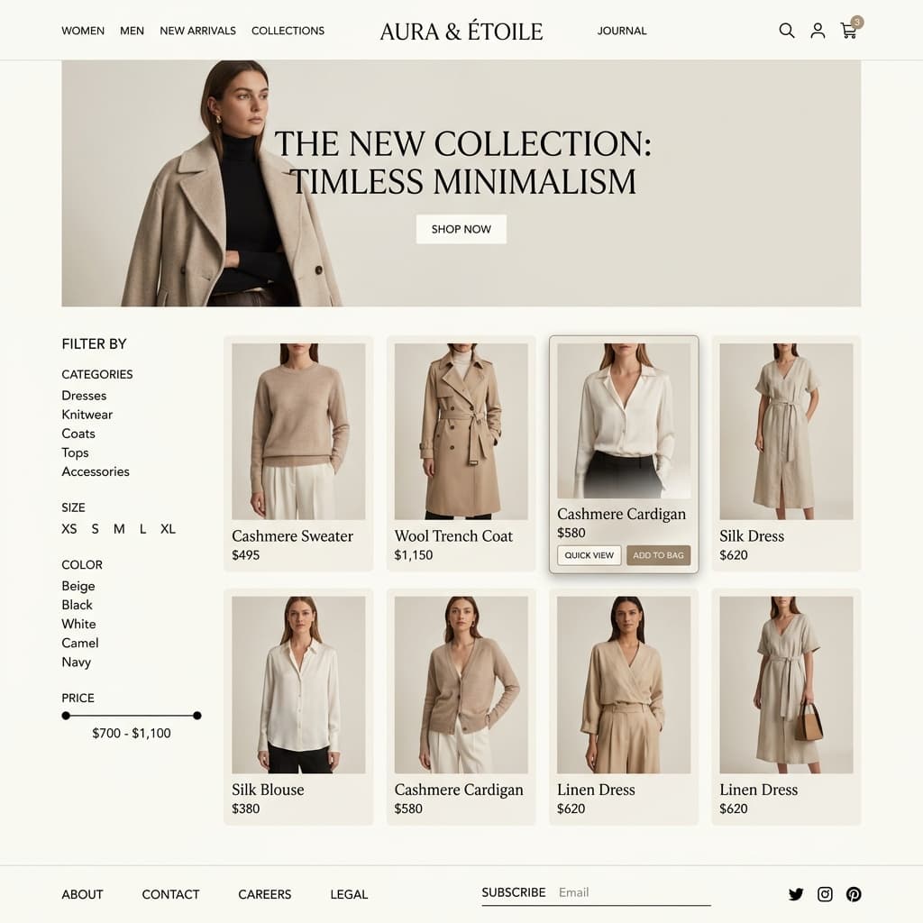Minimalist E-Commerce